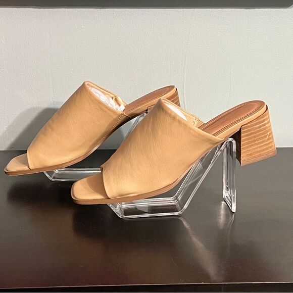 Joie Women’s Olympia Slip On Slide Mule Sandals Size 8, Tan brown block heel - Picture 3 of 16